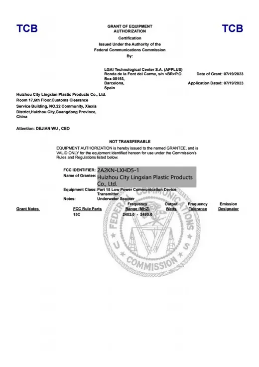 FCC ID Certification