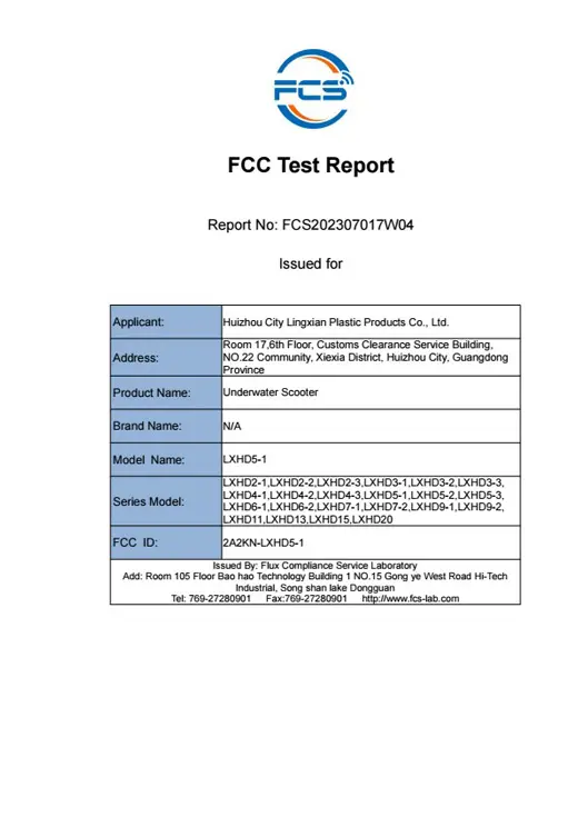 FCC Test Report