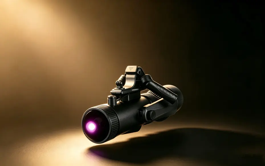 7-1Pro underwater scooter with front purple dive light, lightweight electric underwater thruster for water sports