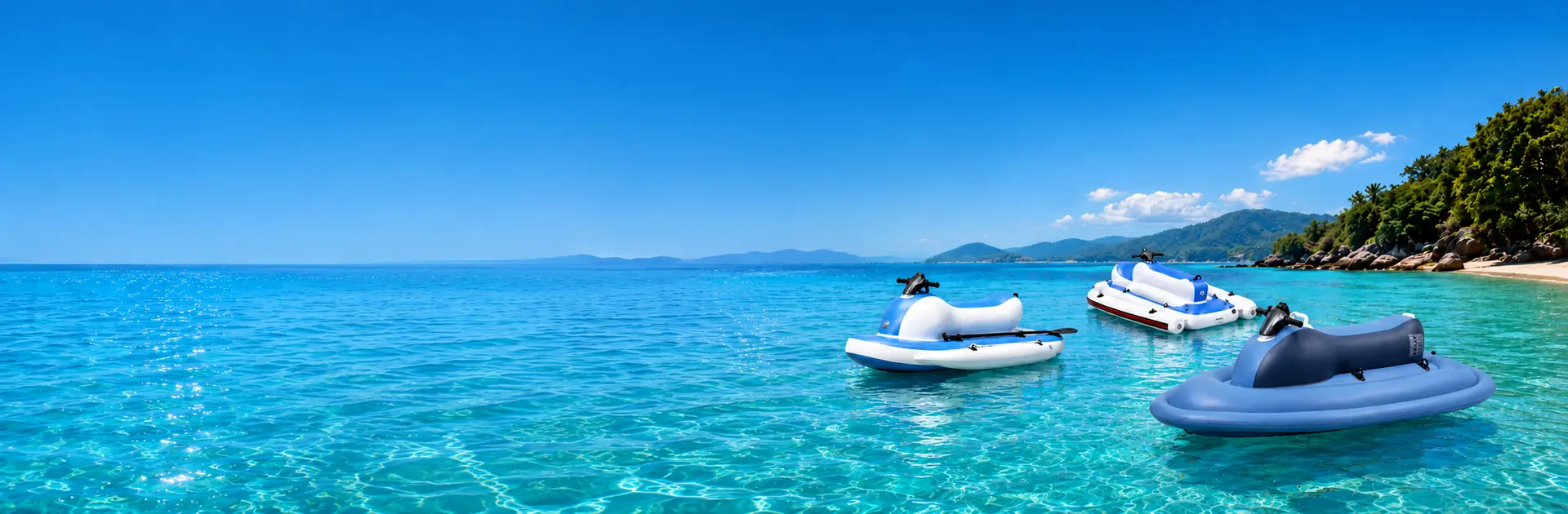KESZING inflatable watercraft with electric propulsion for recreational water sports and marine mobility