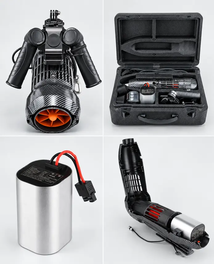 KESZING LXHD 6-1 portable underwater scooter with storage box and removable battery